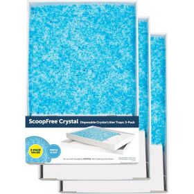 PetSafe ScoopFree Crystal Disposable Cat Litter Tray, Fresh Scent, 3 Pack